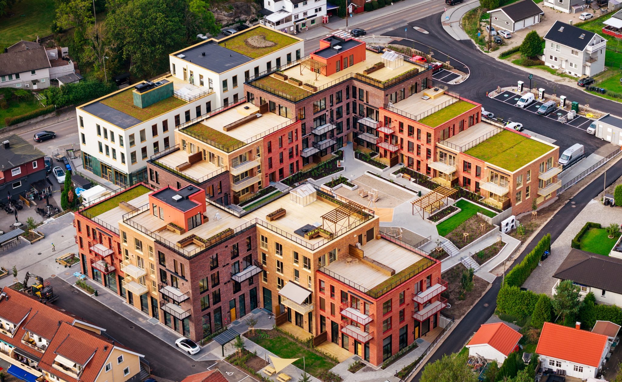 The modern roofs have multipurpose - Terra XPS in roof in Gressvik, Fredrikstad, Norway