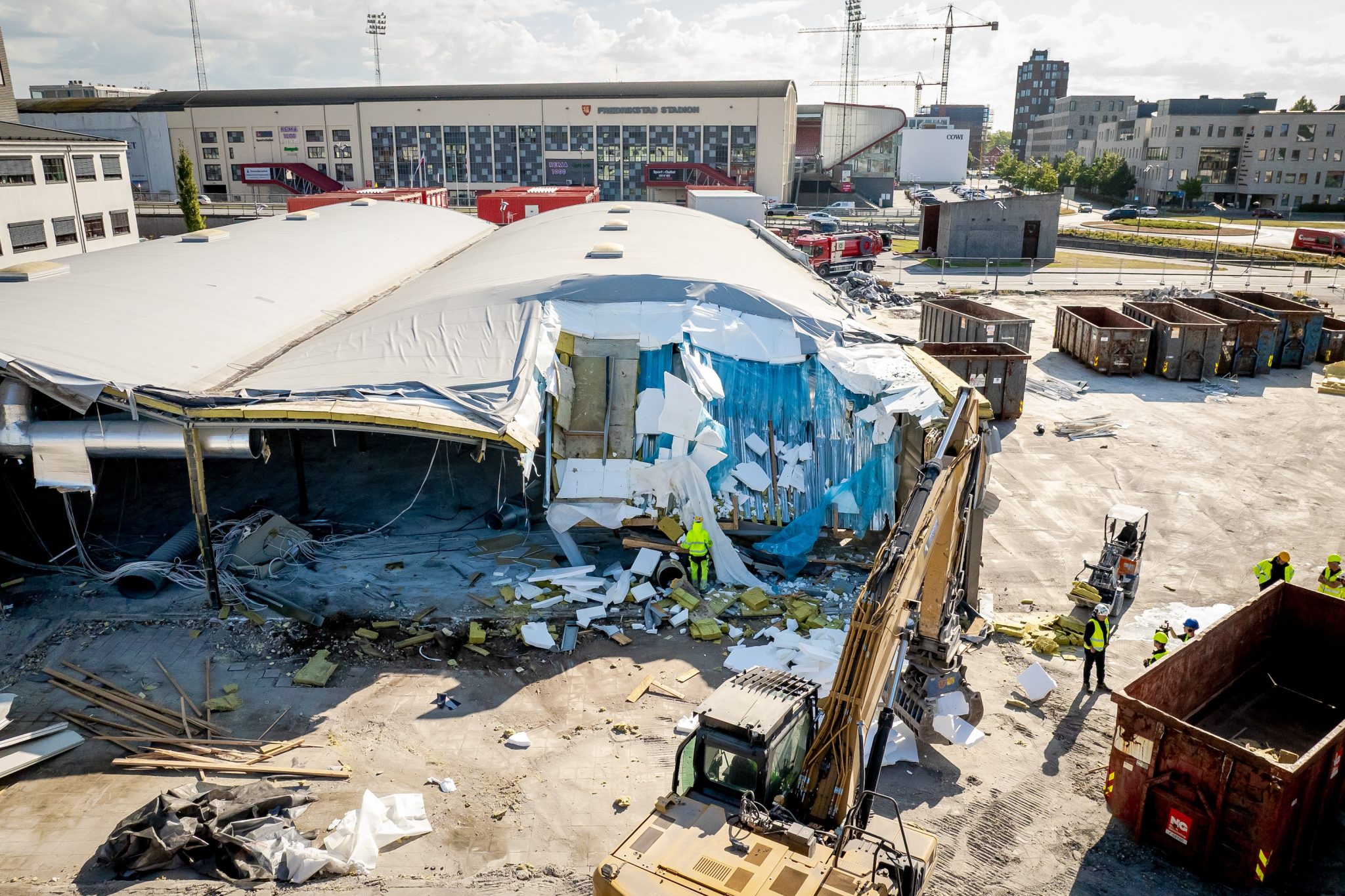 Resikrulert EPS til ny Terra XPS fra Dokka i Fredrikstad til ny Arena Fredrikstad
